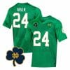 Notre Dame Jack Kiser Jersey #24 College Football Johnny Lujack Patch Green