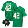 Notre Dame Nolan Ziegler Jersey #42 College Football Johnny Lujack Patch Green