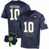 Notre Dame Sam Hartman Jersey #10 College Football Johnny Lujack Patch Navy