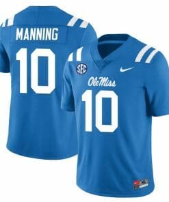 Ole Miss Rebels Eli Manning Jersey #10 College Football All Stitched Light Blue