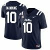 Ole Miss Rebels Eli Manning Jersey #10 College Football All Stitched Navy