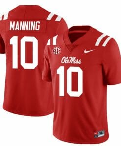 Ole Miss Rebels Eli Manning Jersey #10 College Football All Stitched Red