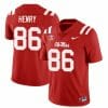 Ole Miss Rebels JJ Henry Jersey #86 College Football All Stitched Red