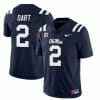 Ole Miss Rebels Jaxson Dart Jersey #2 College Football All Stitched Navy