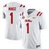 Ole Miss Rebels Jonathan Mingo Jersey #1 College Football All Stitched White