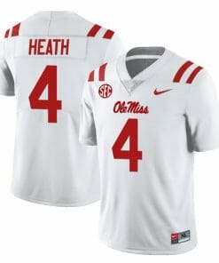 Ole Miss Rebels Malik Heath Jersey #4 College Football All Stitched White