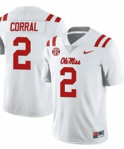 Ole Miss Rebels Matt Corral Jersey #2 College Football All Stitched White
