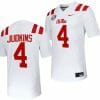 Ole Miss Rebels Quinshon Judkins Jersey #4 Untouchable College Football 2023 White