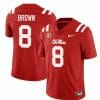 Ole Miss Rebels Troy Brown Jersey #8 College Football All Stitched Red 6 Ole Miss Rebels Troy Brown Jersey #8 College Football All Stitched Red