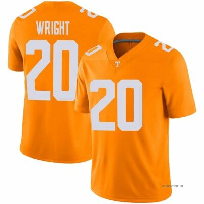 Tennessee Volunteers #20 Jaylen Wright Jersey College Football Orange