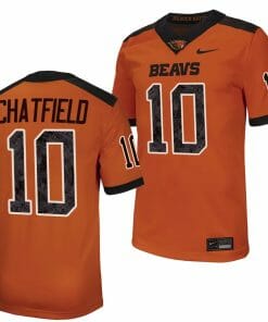 Oregon State Beavers Andrew Chatfield Jersey #10 College Football Stitched Orange 2023