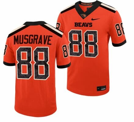 Oregon State Beavers Luke Musgrave Jersey #88 College Football Stitched Orange 10 Oregon State Beavers Luke Musgrave Jersey #88 College Football Stitched Orange