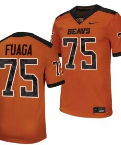 Oregon State Beavers Taliese Fuaga Jersey #75 College Football Stitched Orange 2023