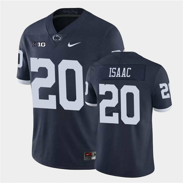 Penn State Adisa Isaac Jersey #20 College Football Game Navy Retro With Name 1 Penn State Adisa Isaac Jersey #20 College Football Game Navy Retro With Name