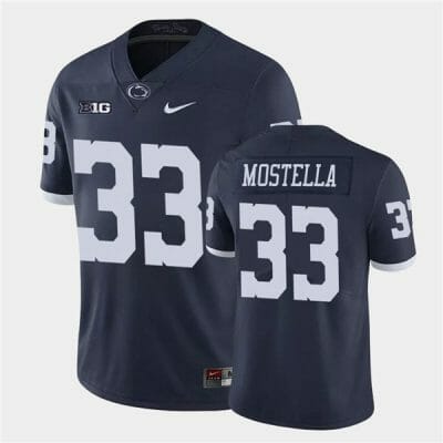 Penn State Bryce Mostell Jersey #33 College Football Game Navy Retro With Name