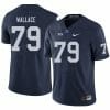 Penn State Caedan Wallace Jersey #79 College Football Game Navy With Name