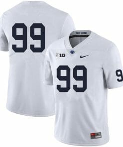 Penn State Coziah Izzard Jersey #99 College Football Game White No Name