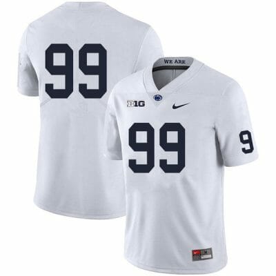 Penn State Coziah Izzard Jersey #99 College Football Game White No Name 10 Penn State Coziah Izzard Jersey #99 College Football Game White No Name