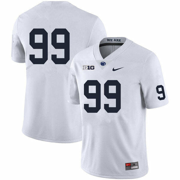 Penn State Coziah Izzard Jersey #99 College Football Game White No Name 1 Penn State Coziah Izzard Jersey #99 College Football Game White No Name