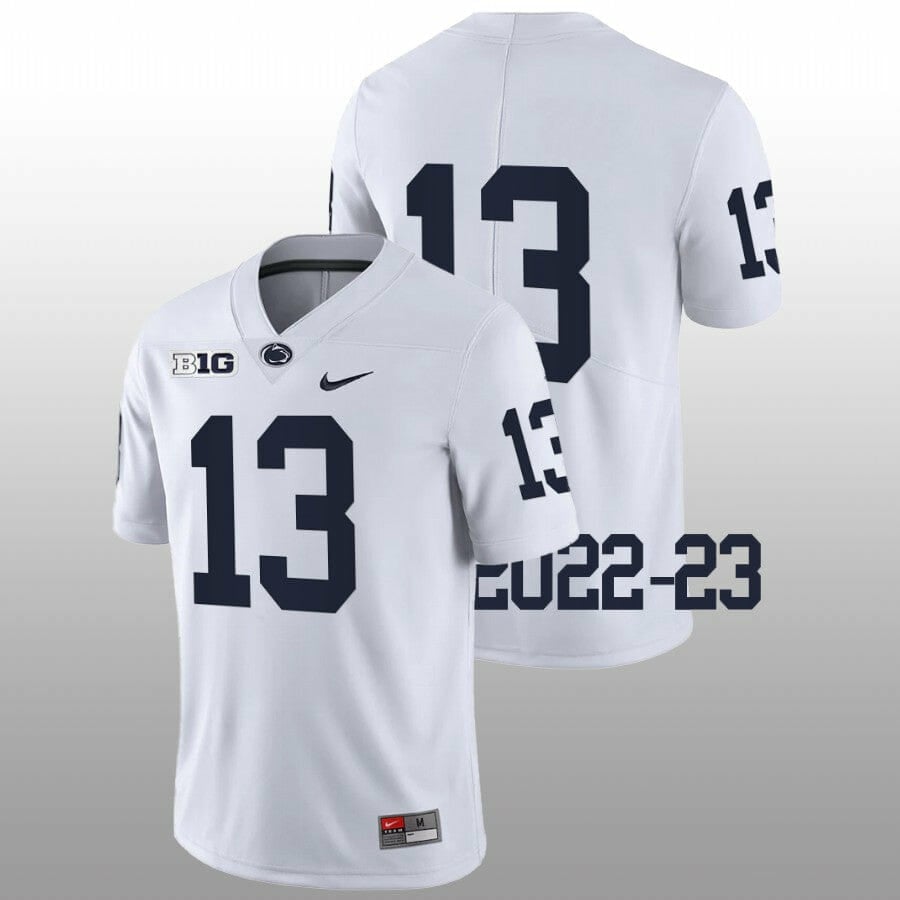 Penn State Cristian Driver Jersey #13 College Football Game White No Name 1 Penn State Cristian Driver Jersey #13 College Football Game White No Name
