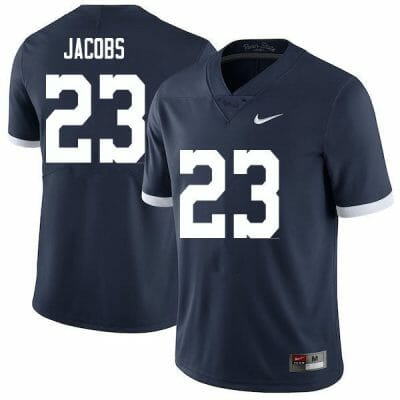 Penn State Curtis Jacobs Jersey #23 College Football Game Navy Retro With Name