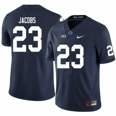 Penn State Curtis Jacobs Jersey #23 College Football Game Navy With Name