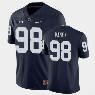 Penn State Dan Vasey Jersey #98 College Football Game Navy With Name 10 Penn State Dan Vasey Jersey #98 College Football Game Navy With Name