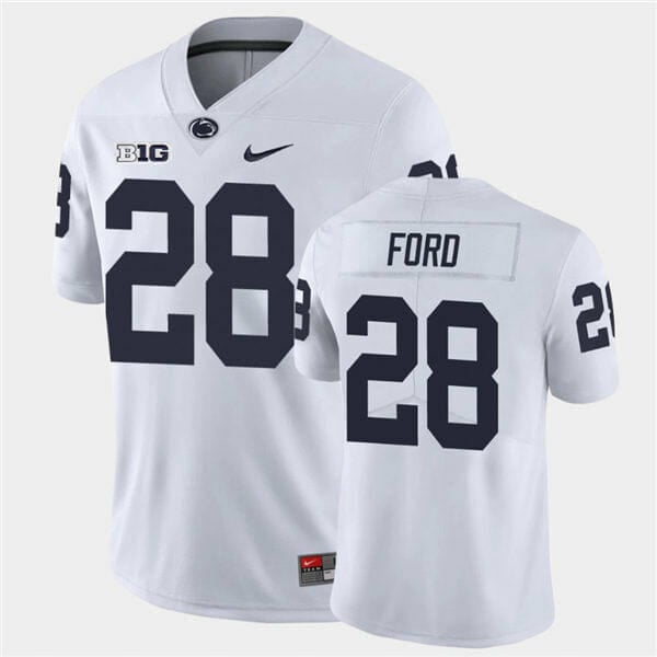 Penn State Devyn Ford Jersey #28 College Football Game White With Name 1 Penn State Devyn Ford Jersey #28 College Football Game White With Name