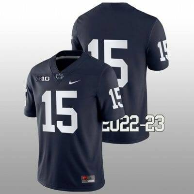 Penn State Drew Allar Jersey #15 College Football Game Navy No Name