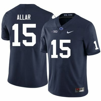 Penn State Drew Allar Jersey #15 College Football Game Navy With Name