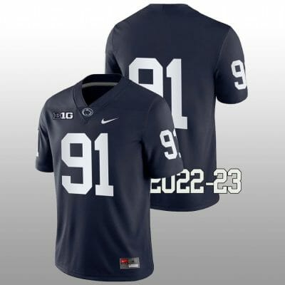 Penn State Dvon Ellies Jersey #91 College Football Game Navy No Name 10 Penn State Dvon Ellies Jersey #91 College Football Game Navy No Name