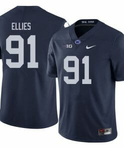 Penn State Dvon Ellies Jersey #91 College Football Game Navy With Name