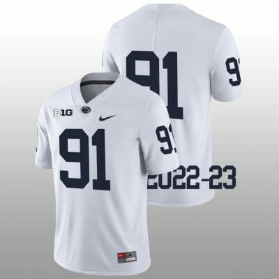 Penn State Dvon Ellies Jersey #91 College Football Game White No Name