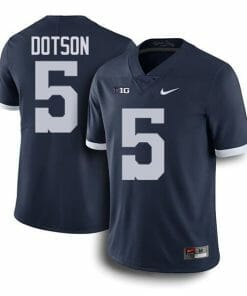 Penn State Jahan Dotson Jersey #5 College Football Game Navy Retro With Name