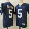 Penn State Jahan Dotson Jersey #5 College Football Game Navy With Name