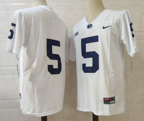 Penn State Jahan Dotson Jersey #5 College Football Game White No Name