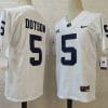 Penn State Jahan Dotson Jersey #5 College Football Game White With Name