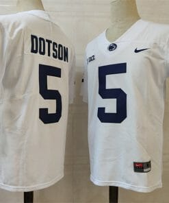 Penn State Jahan Dotson Jersey #5 College Football Game White With Name