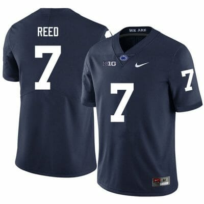 Penn State Jaylen Reed Jersey #7 College Football Game Navy With Name