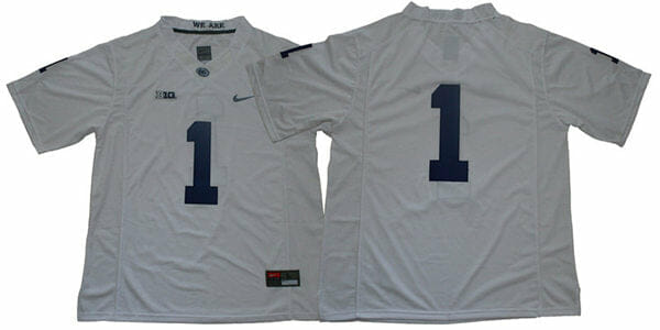 Penn State Joe Paterno Jersey #1 College Football Game White No Name 10 Penn State Joe Paterno Jersey #1 College Football Game White No Name
