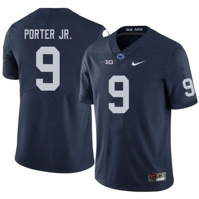 Penn State Joey Porter Jr Jersey #9 College Football Game Navy With Name