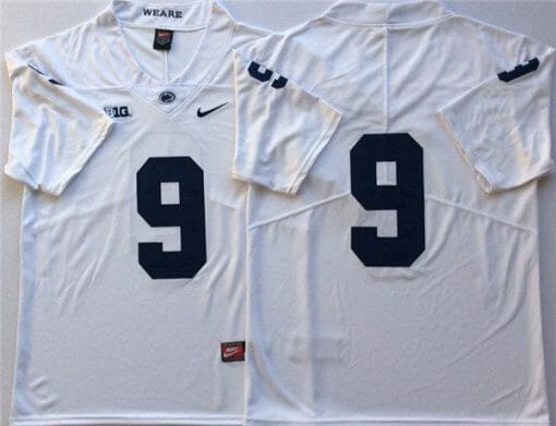 Penn State Joey Porter Jr Jersey #9 College Football Game White No Name