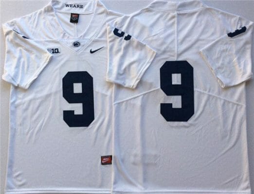 Penn State Joey Porter Jr Jersey #9 College Football Game White No Name 10 Penn State Joey Porter Jr Jersey #9 College Football Game White No Name