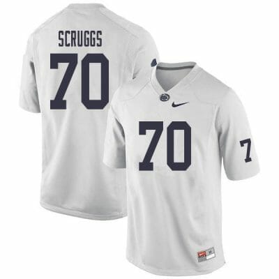 Penn State Juice Scruggs Jersey #70 College Football Game White With Name 10 Penn State Juice Scruggs Jersey #70 College Football Game White With Name