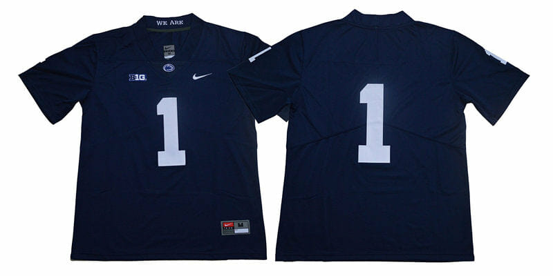 Penn State KJ Hamler Jersey #1 College Football Game Navy No Name 10 Penn State KJ Hamler Jersey #1 College Football Game Navy No Name