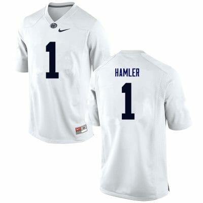 Penn State KJ Hamler Jersey #1 College Football Game White With Name 10 Penn State KJ Hamler Jersey #1 College Football Game White With Name
