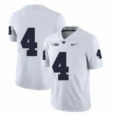 Penn State Kalen King Jersey #4 College Football Game White No Name