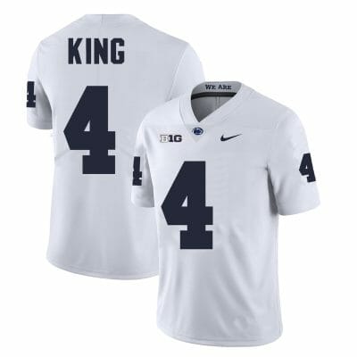 Penn State Kalen King Jersey #4 College Football Game White With Name