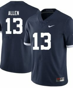 Penn State Kaytron Allen Jersey #13 College Football Game Navy Retro With Name