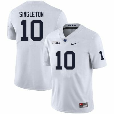 Penn State Nicholas Singleton Jersey #10 College Football Game White With Name